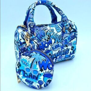 2-N-1 Graffiti Mini Handbag and Wallet